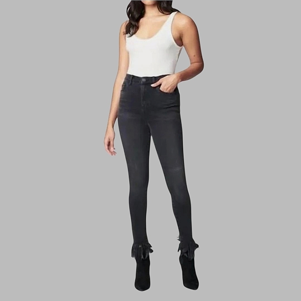 BlankNYC "The Great Jones" High-Rise Skinny Black Denim Jeans, Size 18W. NWT